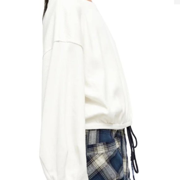 FREE PEOPLE Cuddle Bubble Mixed Knit Top - Picture 6 of 12